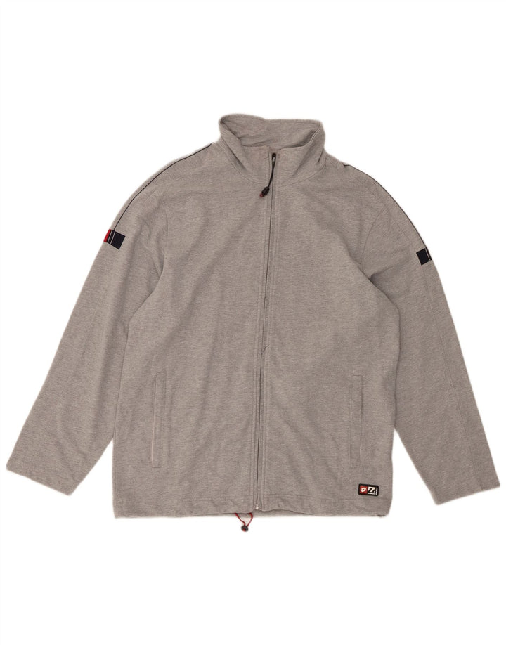 Ανδρική φόρμα LOTTO Top Jacket μεγάλο γκρι βαμβακερό