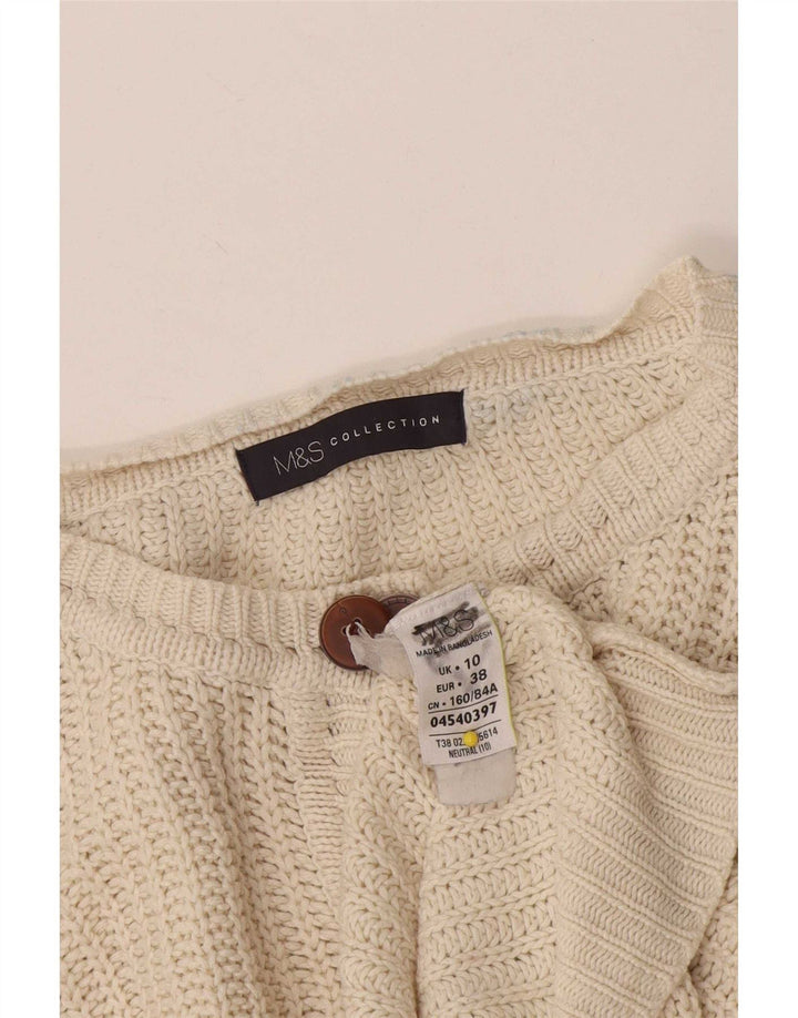 Marks & Spencer Γυναικεία ζακέτα Crop UK 10 Small Off White