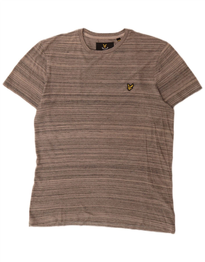 Ανδρικό T-Shirt Lyle & Scott Top Βαμβακερό με μεσαίο γκρι ρίγες