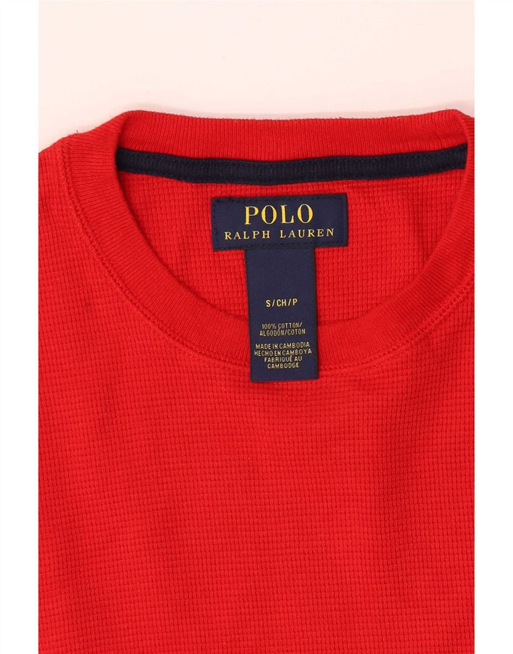 Polo Ralph Lauren Ανδρικό κανονικό μπλουζάκι, μακρυμάνικο, μικρό κόκκινο βαμβακερό