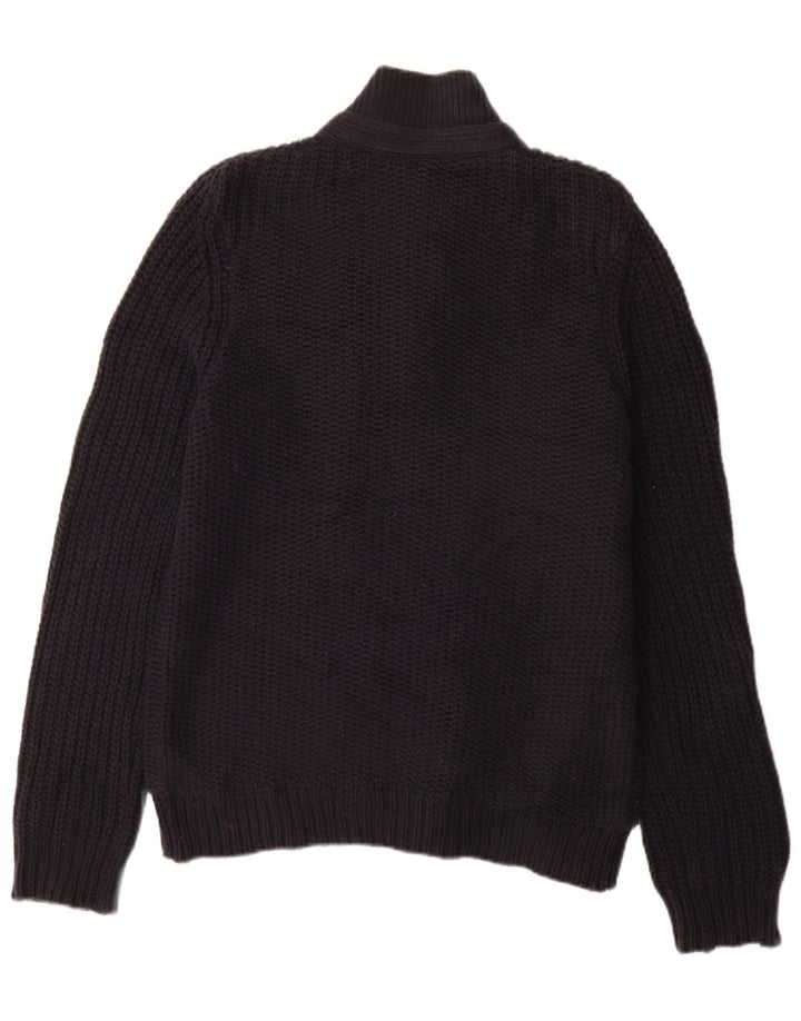 TED BAKER Ανδρική ζακέτα πουλόβερ Μέγεθος 4 Μεγάλο Βαμβακερό Navy Blue