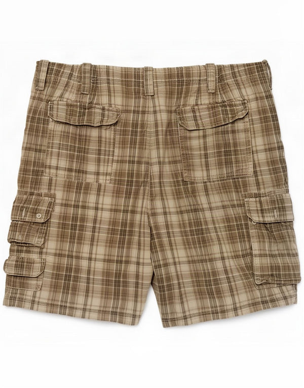 Eddie Bauer Ανδρικό σορτς Cargo XL W40 Khaki Check Cotton