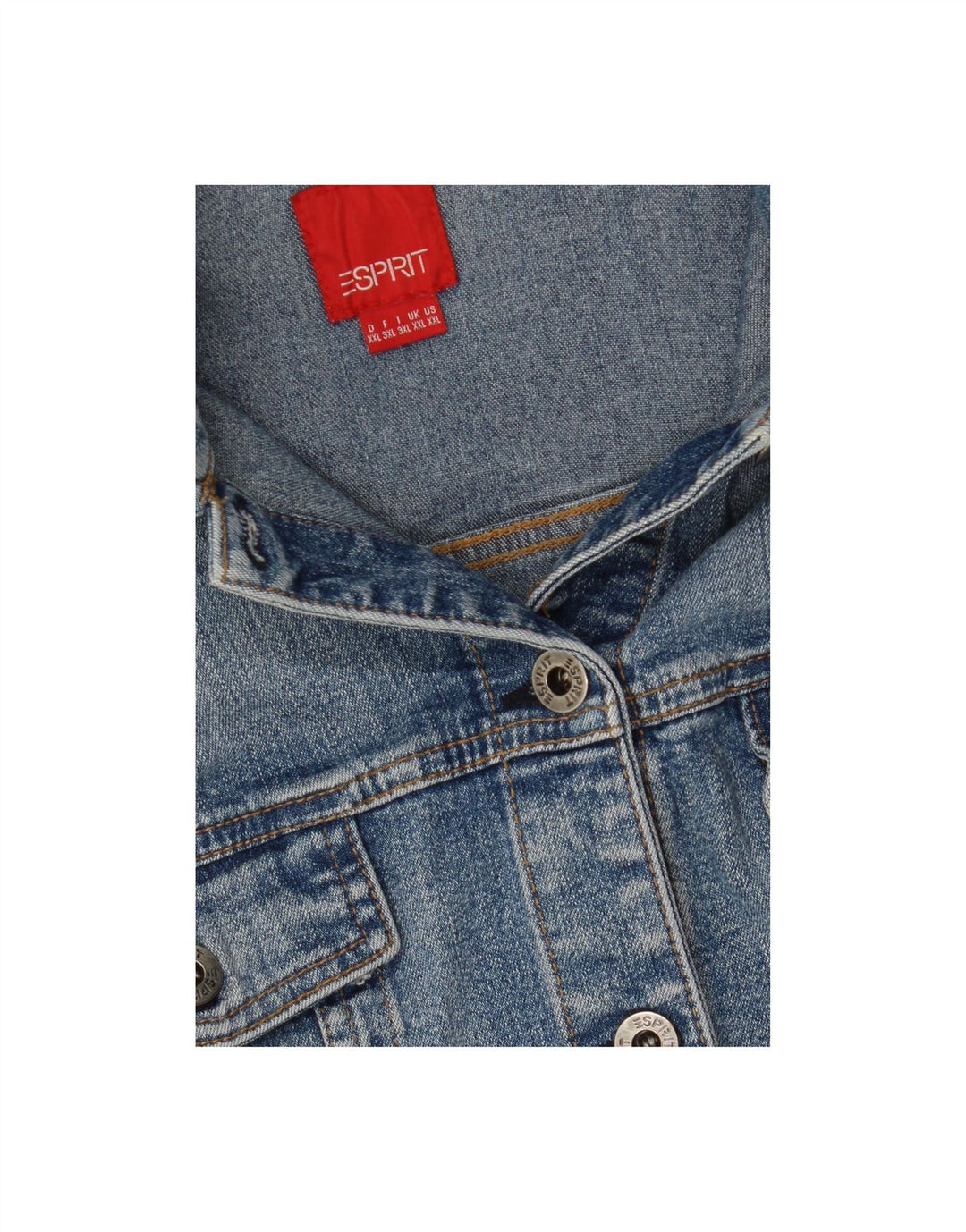 ESPRIT Womens Denim Jacket UK 20 2XL Blue Cotton