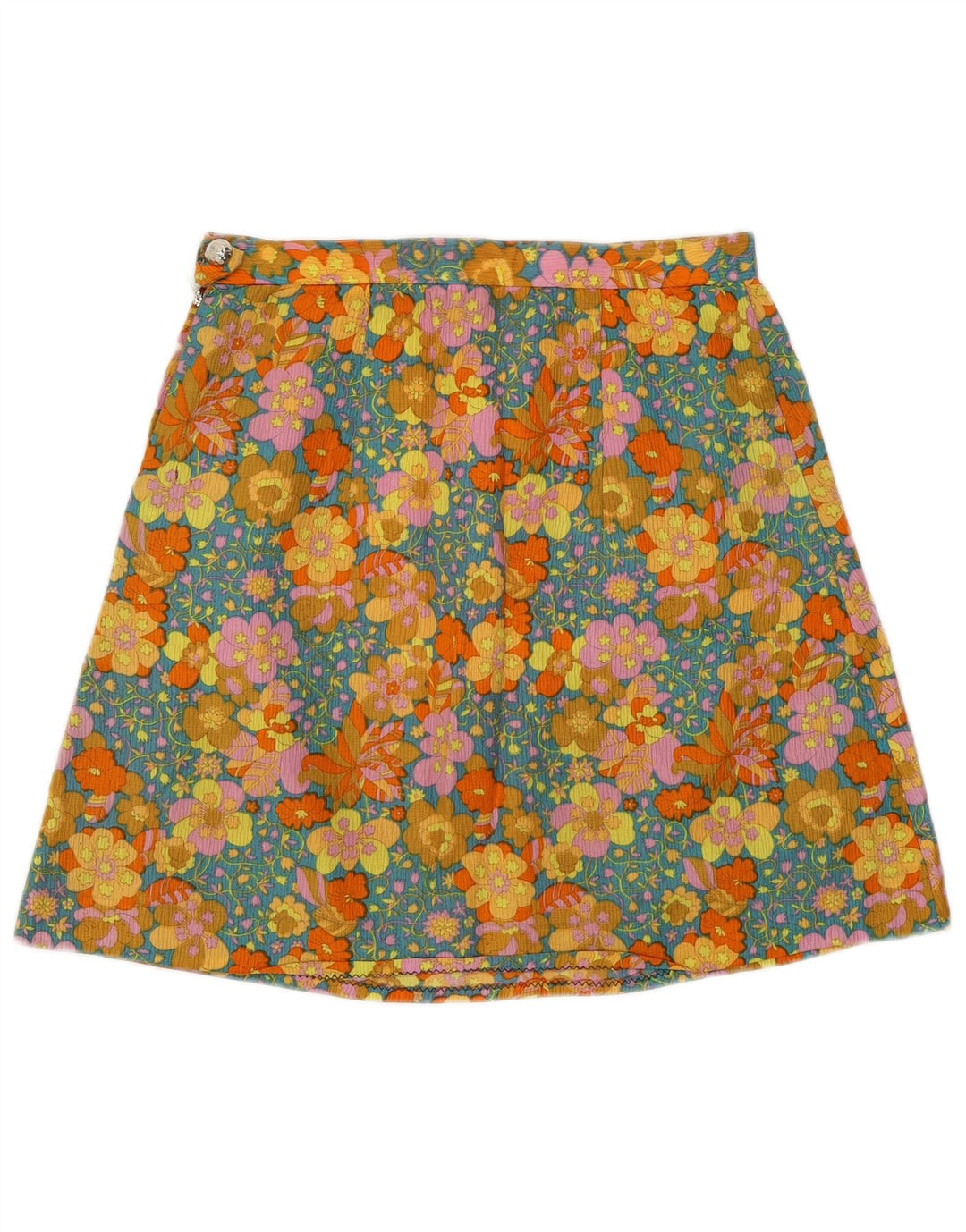 Vintage γυναικεία φούστα σε γραμμή Α W26 Μικρή πράσινη φλοράλ