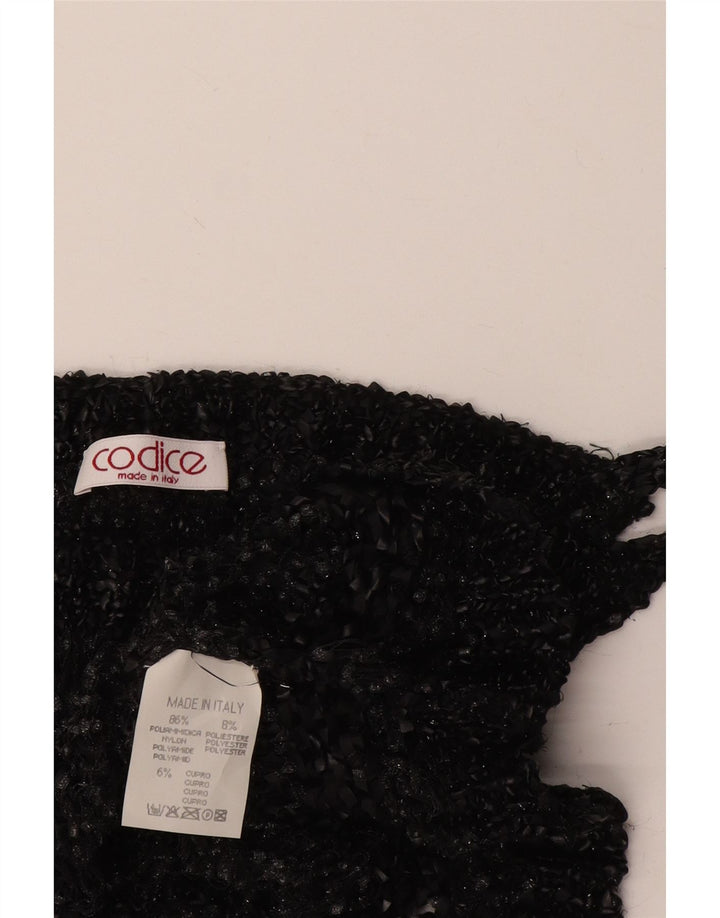Codice Womens Crop See Through Cami Top 8 Small Grey Flecked Polyamide