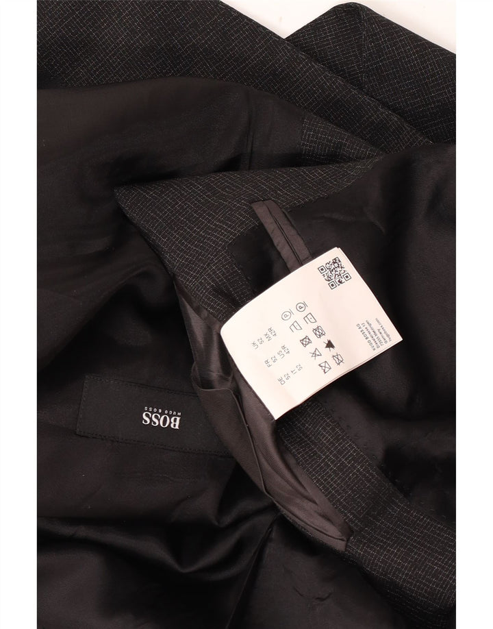 Ανδρικό σακάκι σακάκι Hugo Boss με 2 κουμπιά EU 52 XL Γκρι παρθένο μαλλί