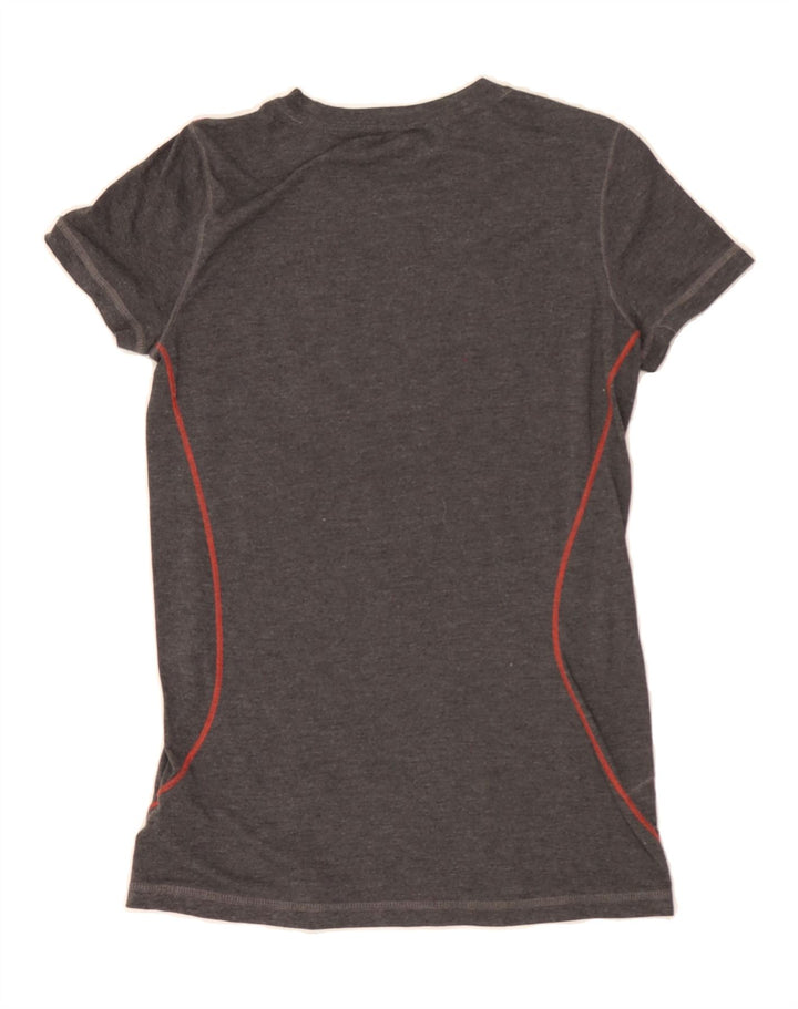 ADIDAS Womens Graphic T-Shirt Top UK 10 Small Grey Polyester Vintage Adidas and Second-Hand Adidas from Messina Hembry 