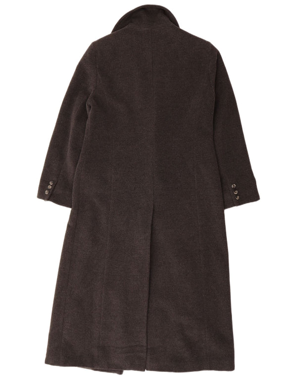 MARELLA Γυναικείο παλτό με διπλό στήθος UK 14 μεγάλο γκρι παρθένο μαλλί