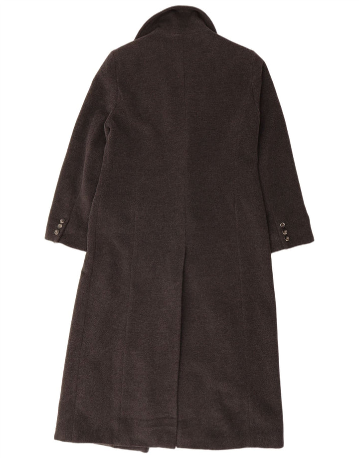 MARELLA Γυναικείο παλτό με διπλό στήθος UK 14 μεγάλο γκρι παρθένο μαλλί