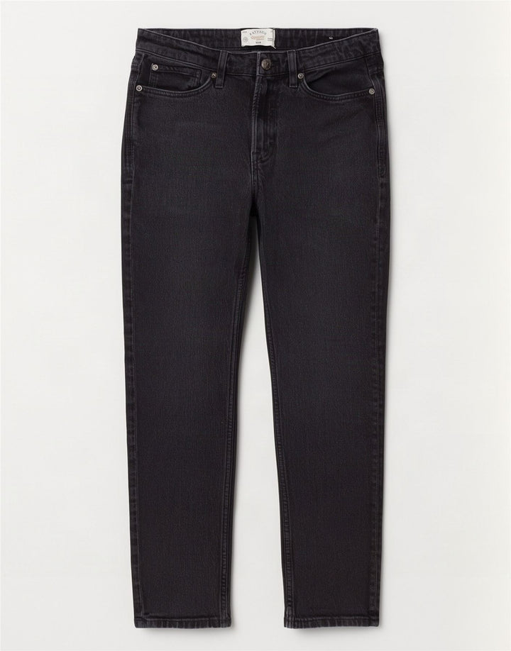 Fat Face Ανδρικό Slim Jeans W30 L30 Μαύρο βαμβακερό
