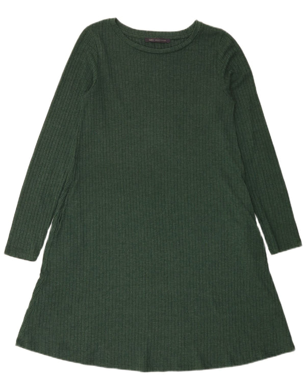 Γυναικείο μακρυμάνικο φόρεμα Marks & Spencer UK 8 Small Green Polyester