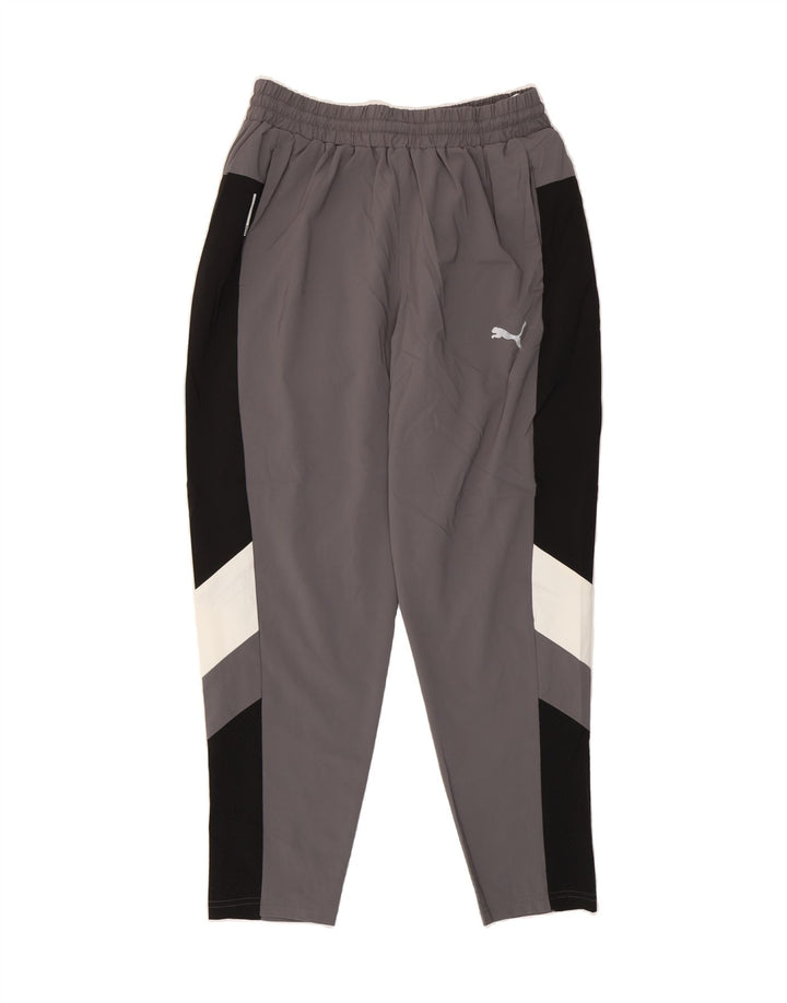 PUMA Mens Tracksuit Trousers Medium  Grey Colourblock Polyester Vintage Puma and Second-Hand Puma from Messina Hembry 