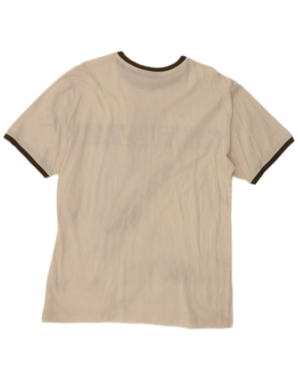 Ανδρικό γραφικό T-Shirt Fila Top XL Beige Colourblock Βαμβακερό