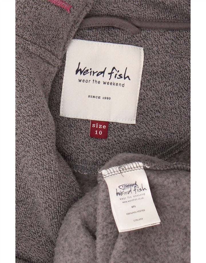 Weird Fish γυναικεία αθλητική φόρμα Top Jacket UK 10 Small Grey Flecked Polyester