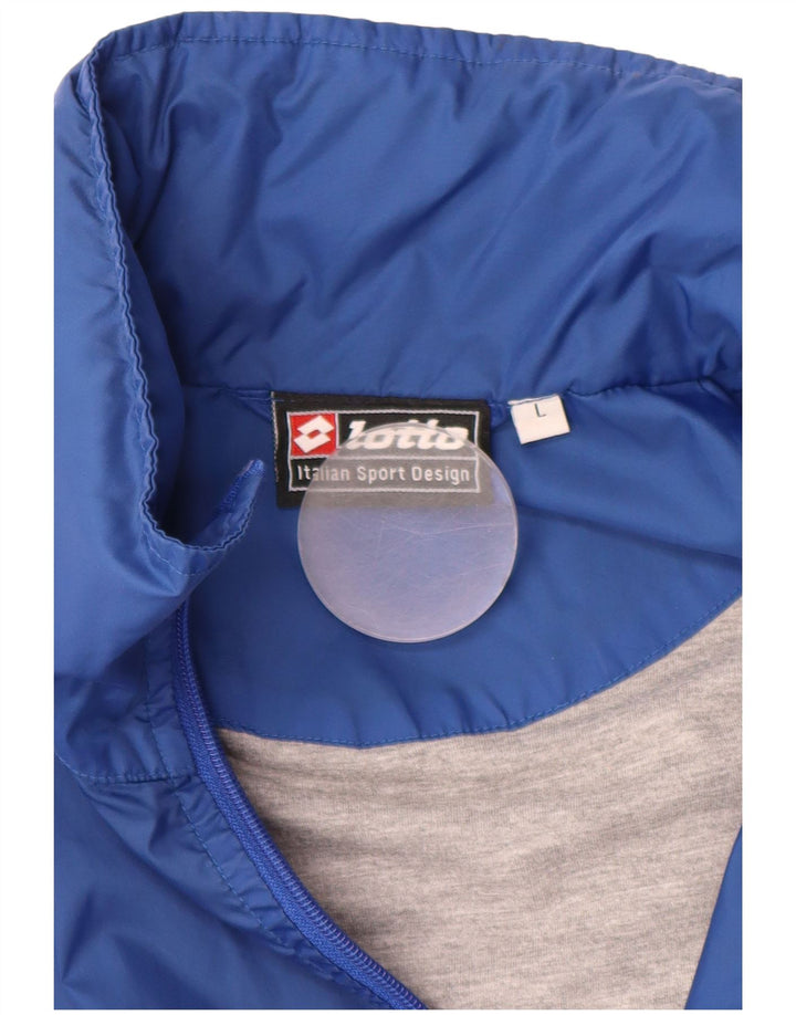 Ανδρικό μπουφάν βροχής με κουκούλα LOTTO UK 40 Large Blue Nylon