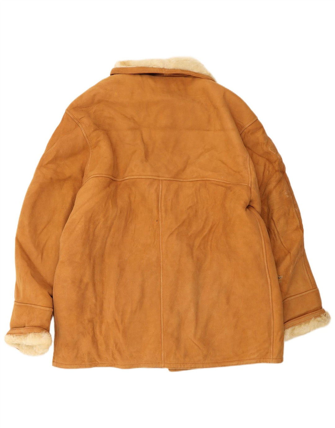 Vintage Γυναικείο Shearling Jacket IT 46 Large Brown Δερμάτινο