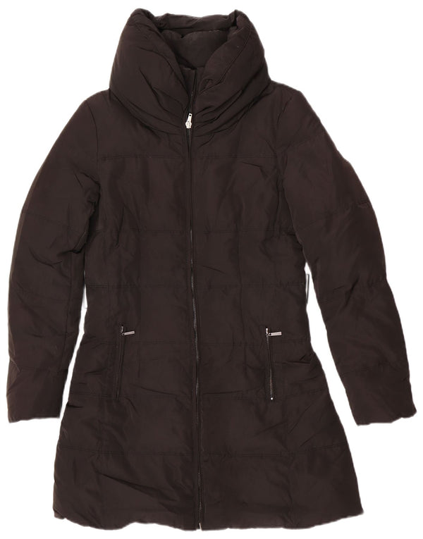 Zara Γυναικείο παλτό UK 14 Medium Black Polyester