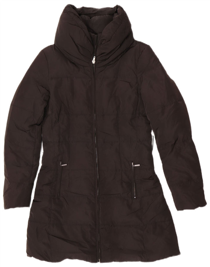 Zara Γυναικείο παλτό UK 14 Medium Black Polyester