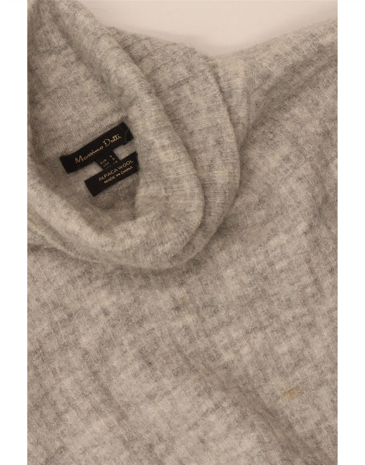 Massimo Dutti Γυναικείο πουλόβερ μεγάλου μεγέθους με ρολό λαιμόκοψη UK 10 Small Grey