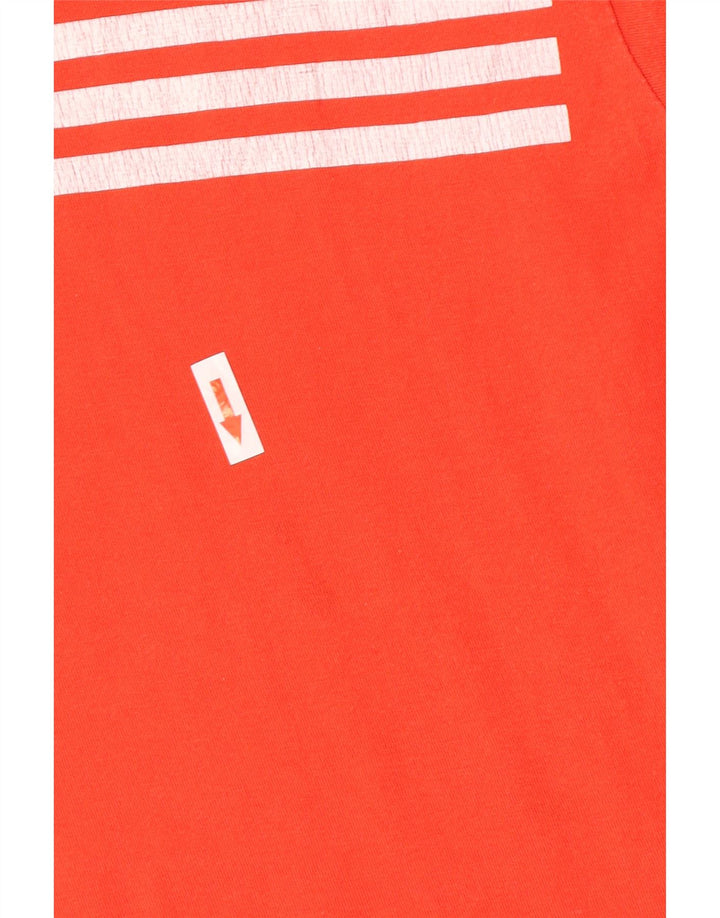 Ανδρικό γραφικό T-Shirt Adidas Top Μεσαίο κόκκινο βαμβακερό