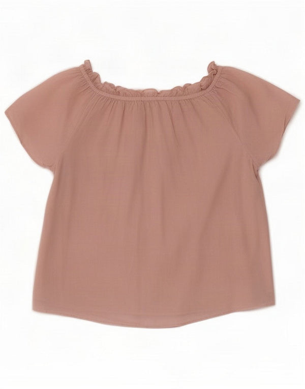 Intrend Womens Off Shoulder Top UK 16 Large Pink Cotton