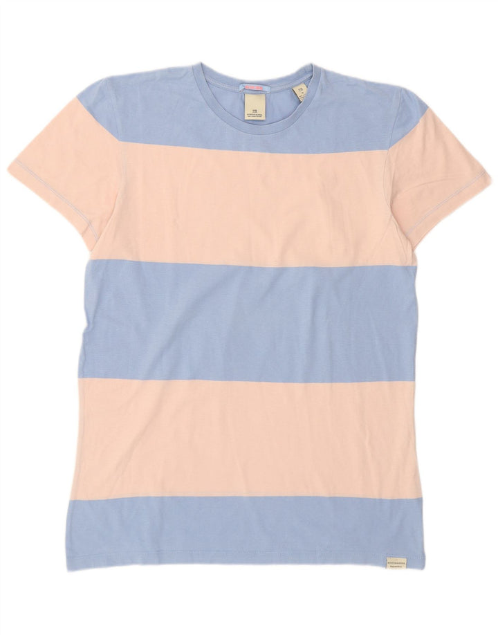 Ανδρικό T-Shirt Scotch & Soda Τοπ μεσαίου μπλε χρώματος βαμβακερό