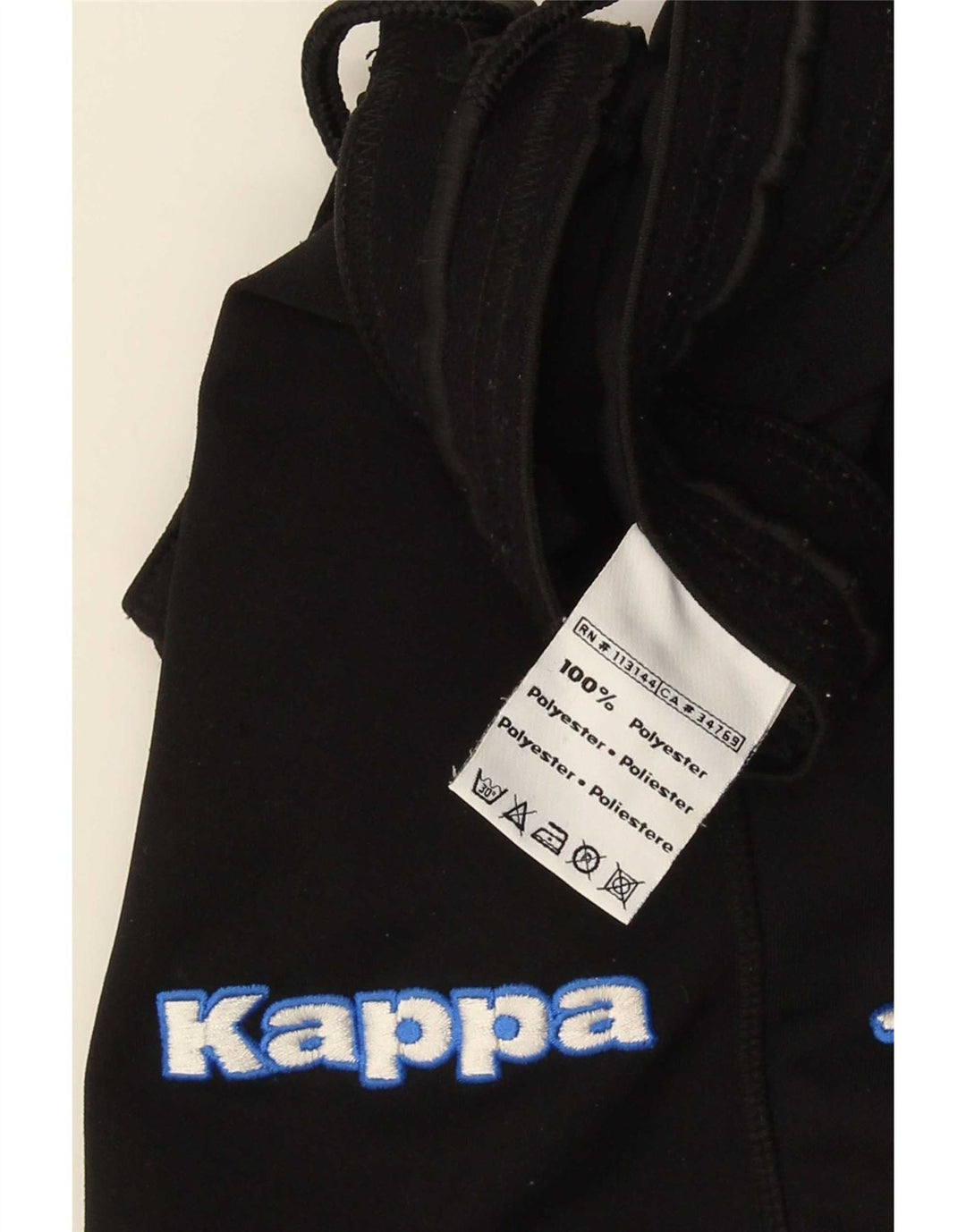 Ανδρικό γραφικό αθλητικό σορτς Kappa μεσαίο μαύρο πολυεστέρα