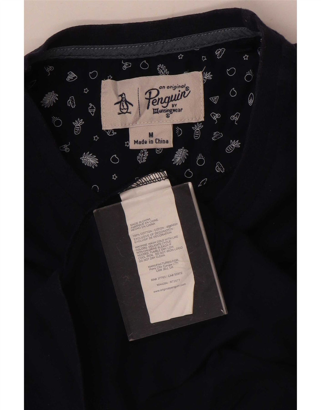 Ανδρικό T-Shirt Penguin Top από μεσαίο μπλε ναυτικό βαμβακερό