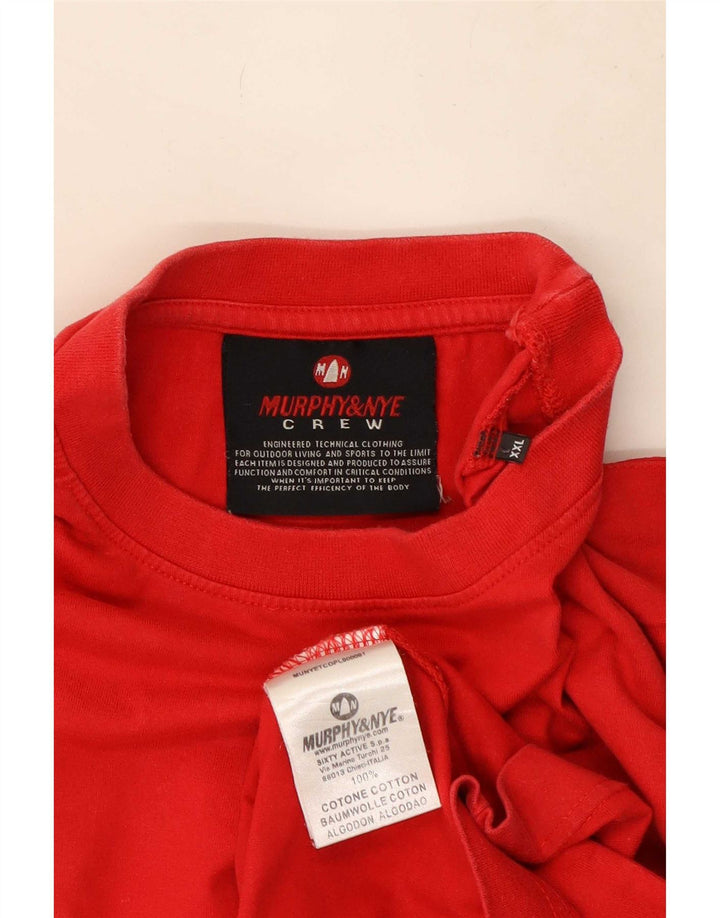 Ανδρικό γραφικό μπλουζάκι Murphy & Nye Top 2XL κόκκινο βαμβακερό