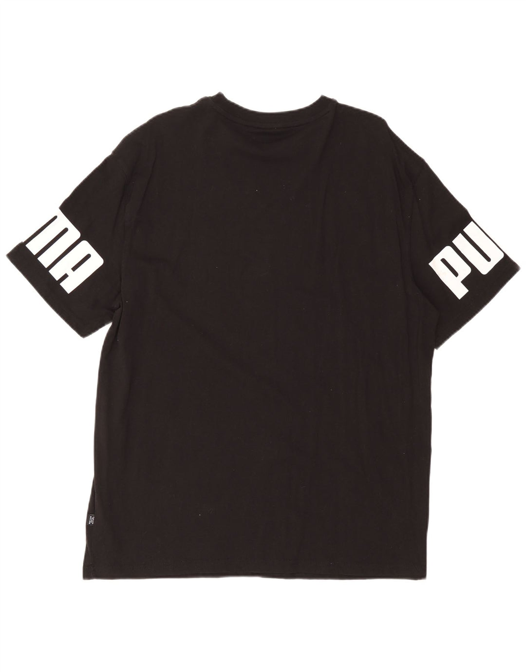 Ανδρικό γραφικό μπλουζάκι Puma, μεγάλο μαύρο βαμβακερό