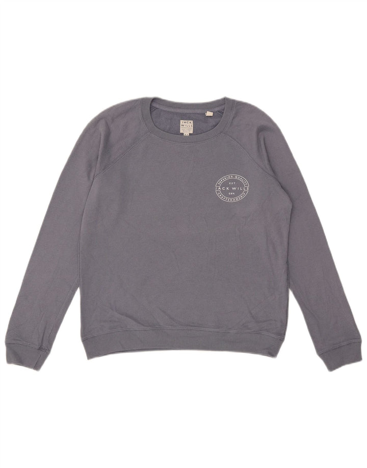 Jack Wills Γυναικεία φούτερ μεγάλου μεγέθους Jumper UK 10 Small Blue