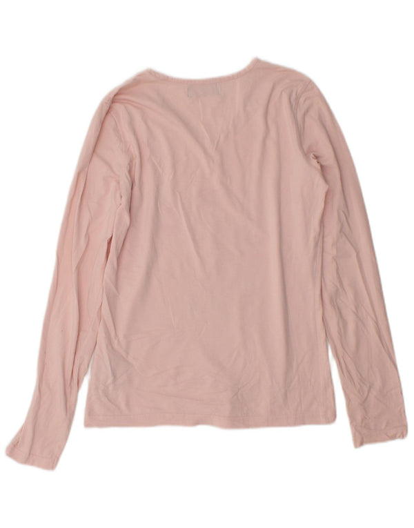 Kappa Γυναικείο Γραφικό Τοπ μακρυμάνικο UK 10 Small Pink Βαμβακερό
