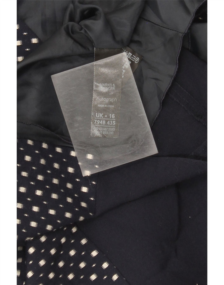 Γυναικείο φόρεμα με θήκη Marks & Spencer UK 16 Large Navy Blue Spotted