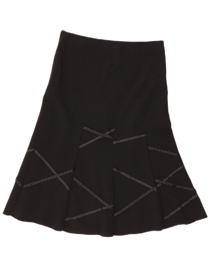 Marks & Spencer Γυναικεία φούστα σε γραμμή Α UK 12 Medium W34 Μαύρη γεωμετρική
