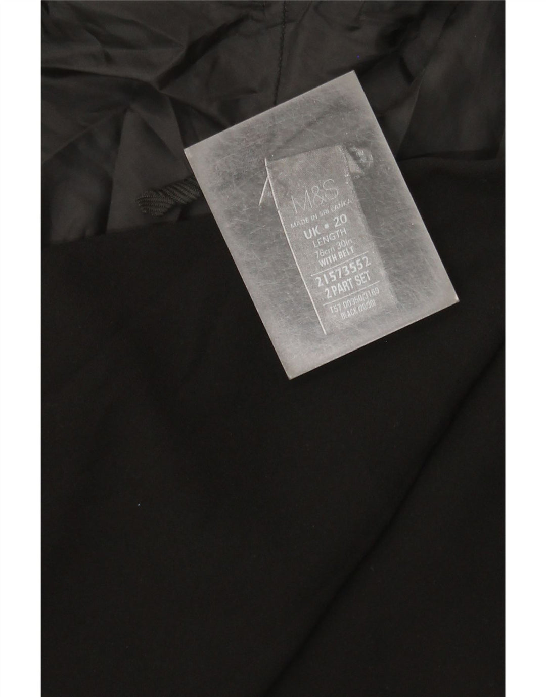Marks & Spencer Γυναικεία φούστα A-Line UK 20 2XL W40 Μαύρο Πολυεστέρας
