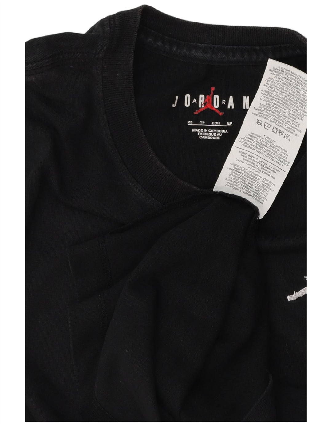 Jordan Ανδρικό T-Shirt Top XS Μαύρο βαμβακερό
