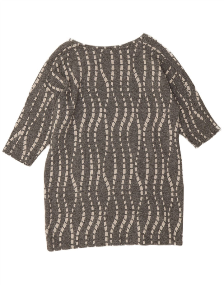 Zara Γυναικείο Τοπ UK 16 Large Grey Chevron