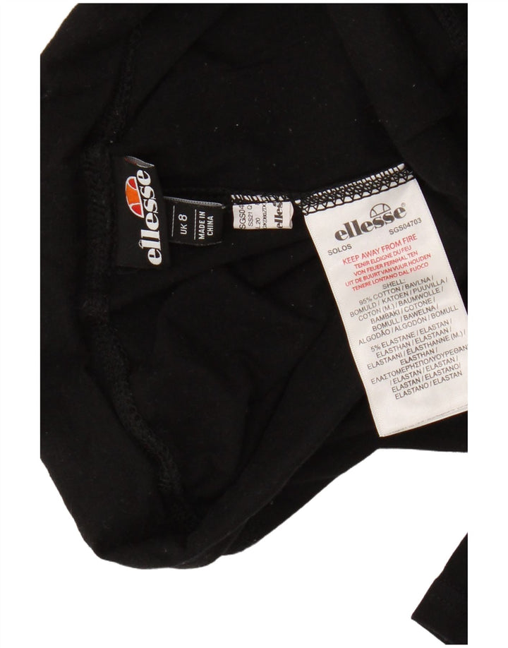 Ellesse Γυναικείο Γραφικό Κολάν UK 8 Μικρό μαύρο βαμβακερό