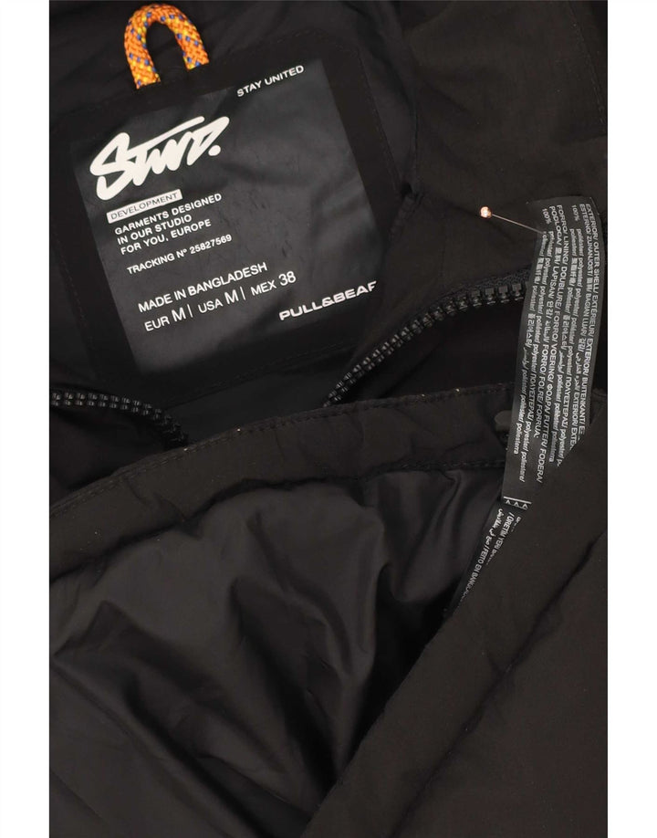 Pull & Bear Ανδρικό padded Gilet UK 38 Medium Black Polyester