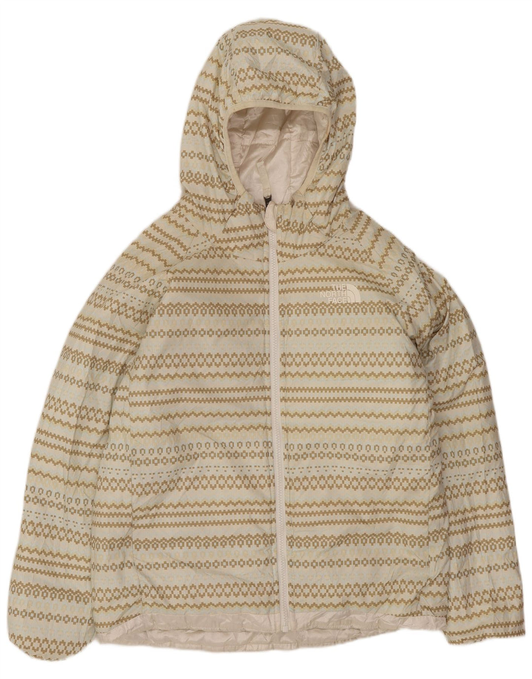 The North Face Girls padded Jacket 11-12 Years Larg Off White Polyester