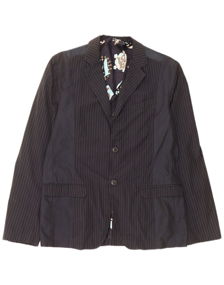Iceberg Ανδρικό Σακάκι 2 Κουμπιών IT 54 2XL Navy Blue Pinstripe Cotton