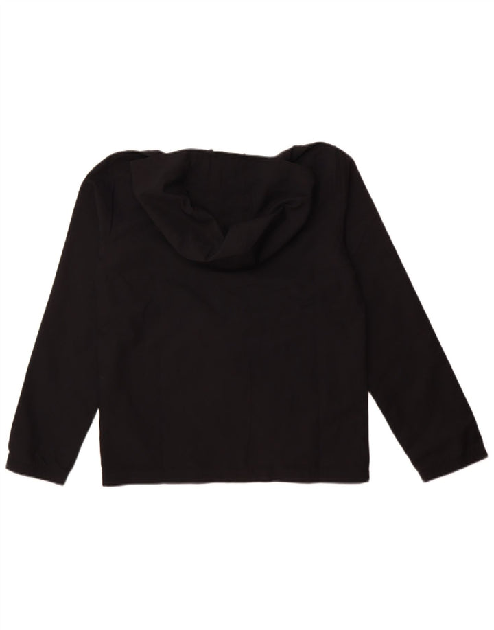 Under Armour Boys Hooded Rain Jacket 11-12 Years Large Black Colourblock