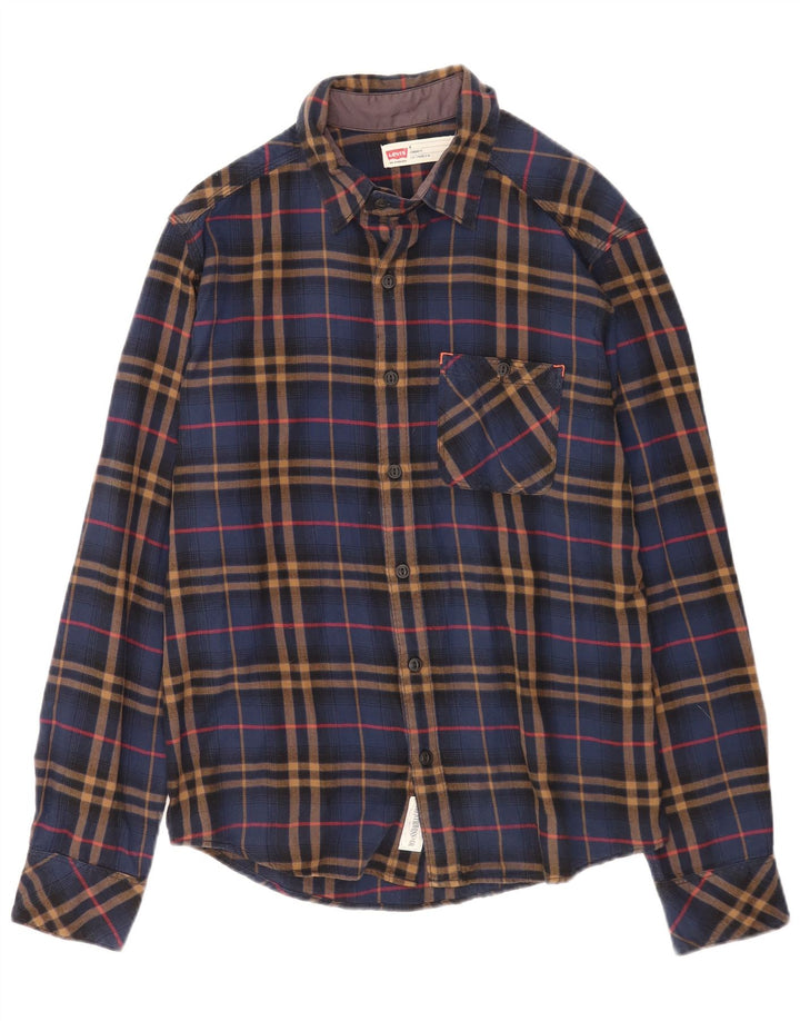 Ανδρικό φανελένιο πουκάμισο Levi's Standard Fit Βαμβακερό μεσαίο μπλε ναυτικό