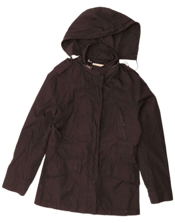 Massimo Dutti Γυναικείο μπουφάν Parka με κουκούλα UK 14 Medium Black
