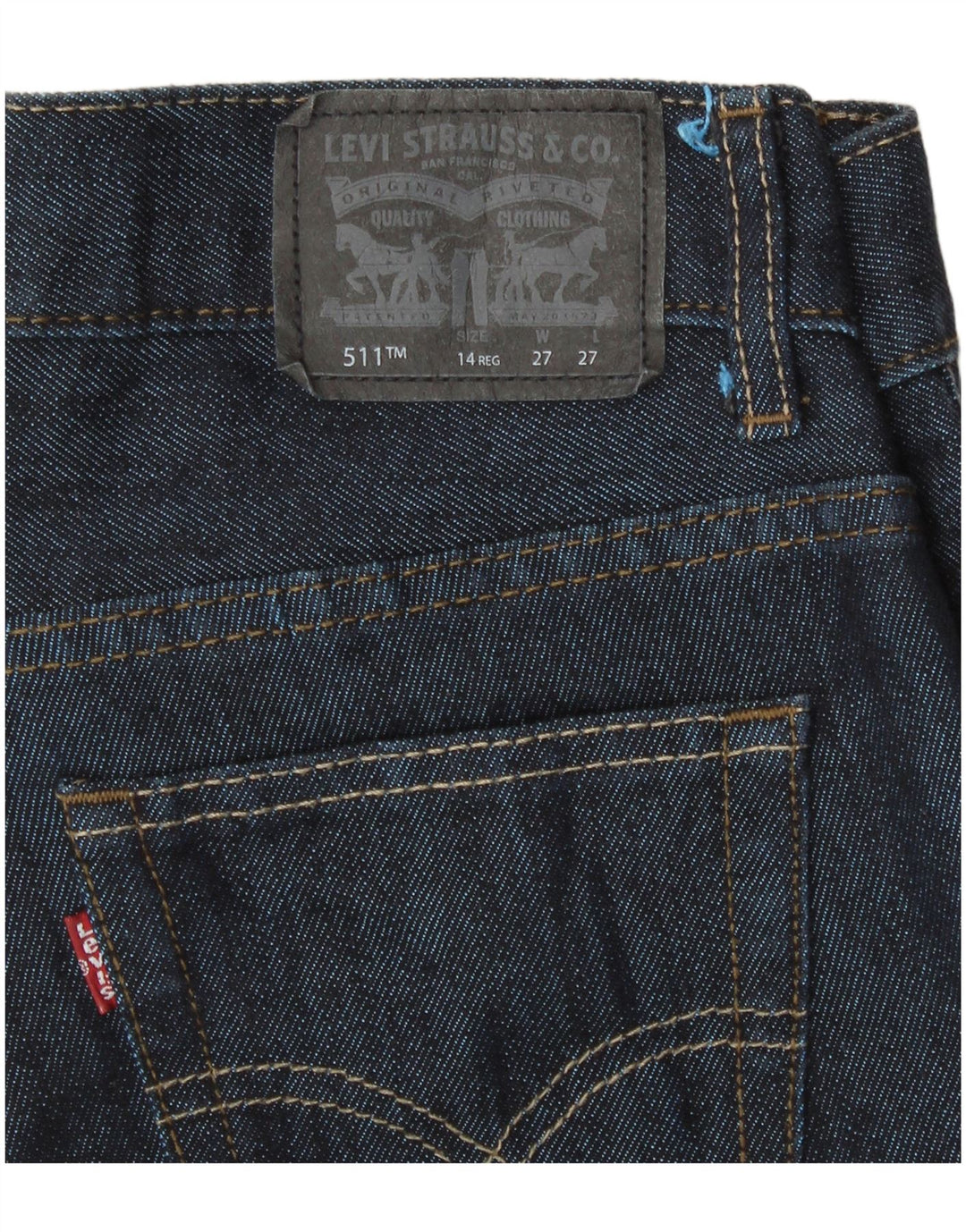 LEVI'S Girls 511 Slim Jeans 13-14 ετών W27 L27 Navy Blue