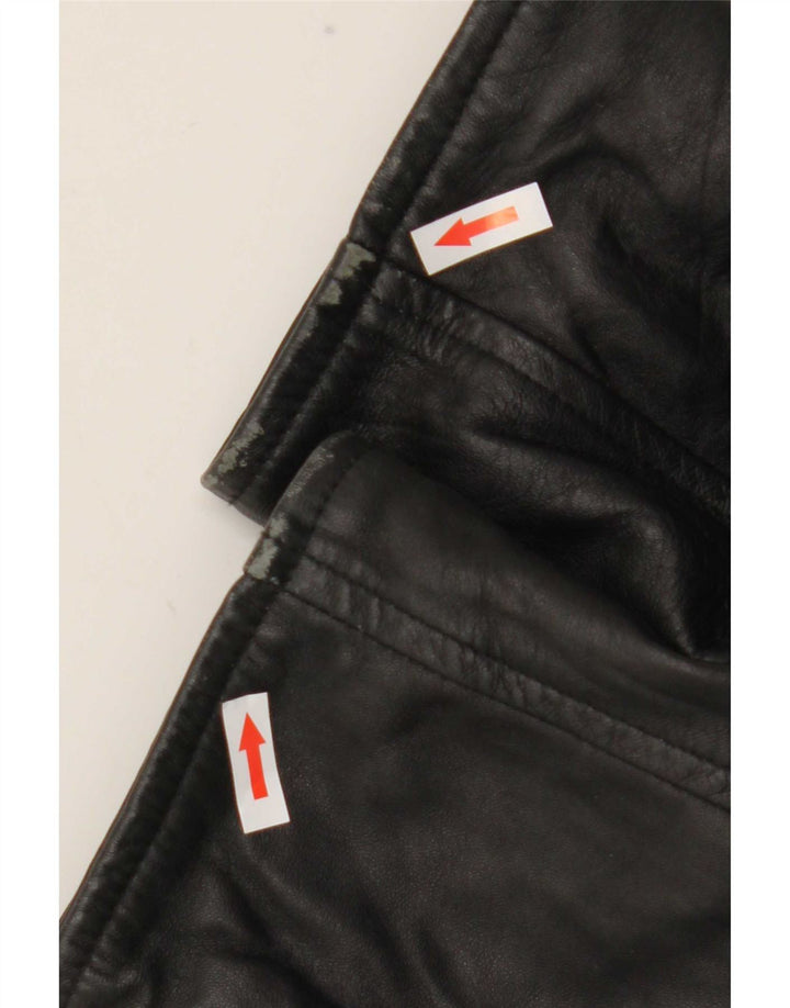 Vintage Ανδρικό Shearling Jacket UK 42 XL μαύρο δέρμα