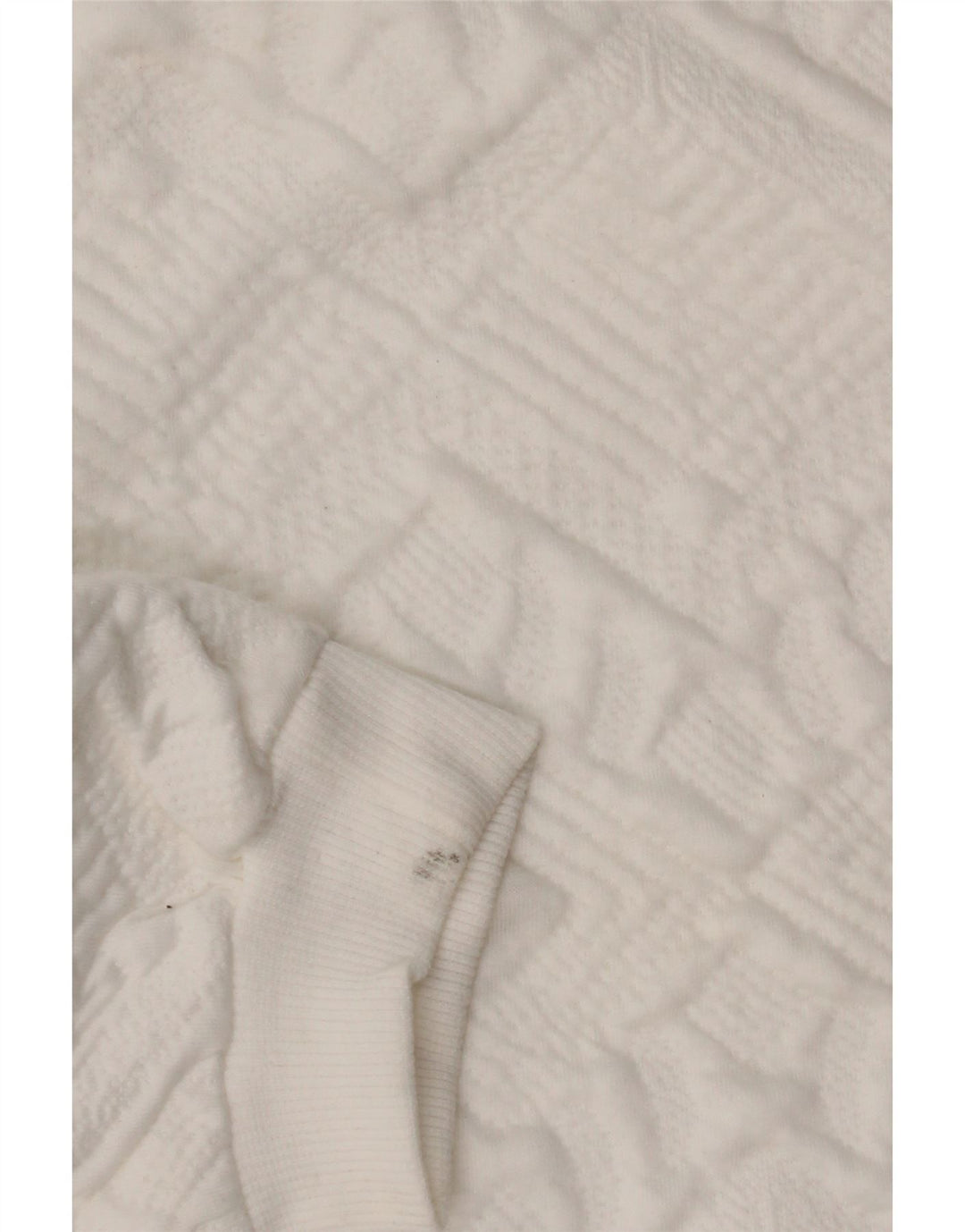 Zara Γυναικεία φούτερ Crop Oversized Jumper UK 10 Small White Geometric