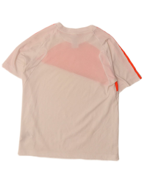 Γραφικό T-Shirt Adidas Boys Top 13-14 ετών Λευκό Πολυεστέρας