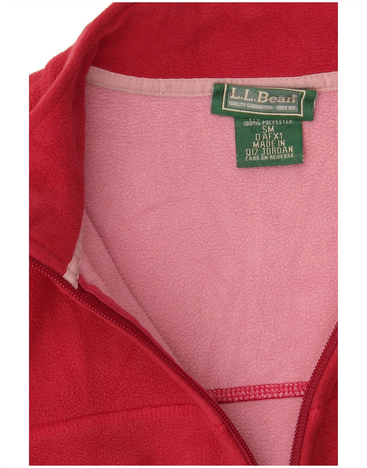 L.L.Bean Γυναικείο μεγάλο φλις μπουφάν UK 10 μικρό κόκκινο πολυεστέρα