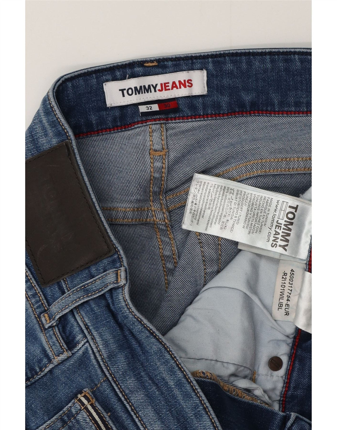TOMMY HILFIGER Ανδρικό Slim Jeans W32 L30 Μπλε Βαμβακερό